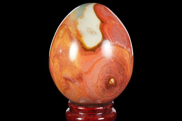 Polished Polychrome Jasper Egg - Madagascar #118659